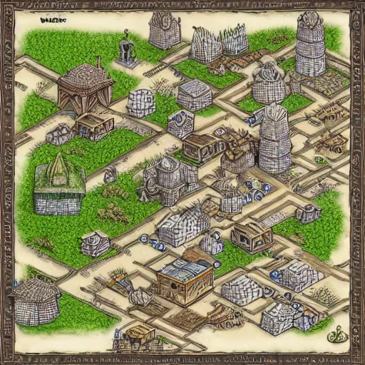 Image similar to map of a dungeon in waterdeep, isometric