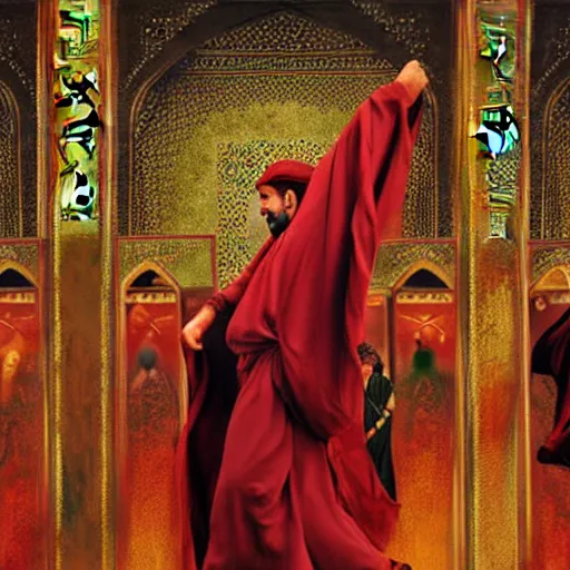 Image similar to every day is ashura, every place is karbala, painting by emanuele dascanio and robin eley