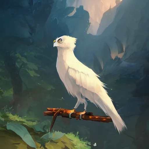 Image similar to white feathered owlin adventurer, video game character design, 2 d game fanart behance hd by jesper ejsing, by rhads, makoto shinkai and lois van baarle, ilya kuvshinov, rossdraws global illumination