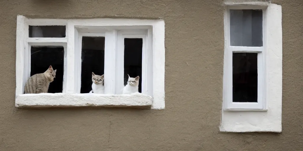 Prompt: cat on a windowsill. elegant