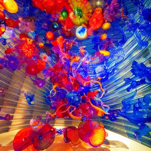 Image similar to Liminal space in outer space by Dale Chihuly