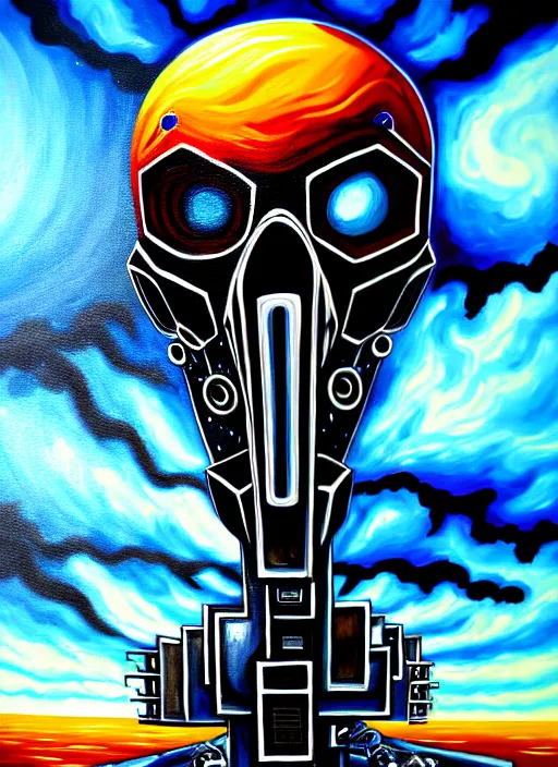 Prompt: apocalypse machine detailed painting