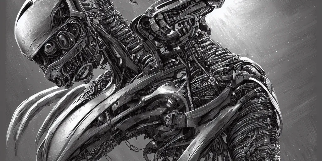 Image similar to robot by giger alien artstation