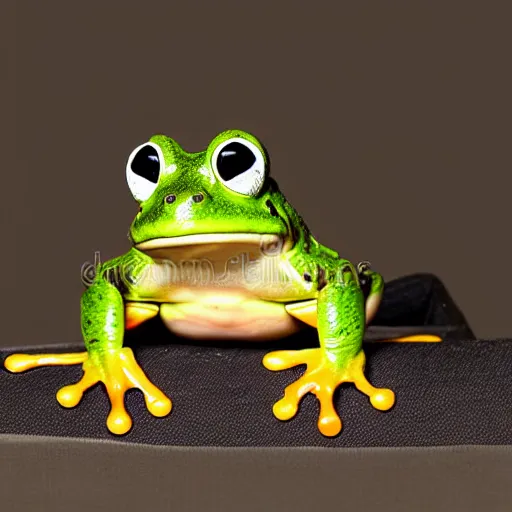 Image similar to smiling cute frog portrait