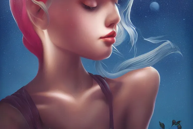 Prompt: daydreaming by ross tran, detailed painting, pop surrealism, a vivid landscape, a simple vector based illustration, minimalist, an ultrafine detailed painting by rafal olbinski, airbrush art, artgerm, very detailed, skeuomorphic, behance contest winner