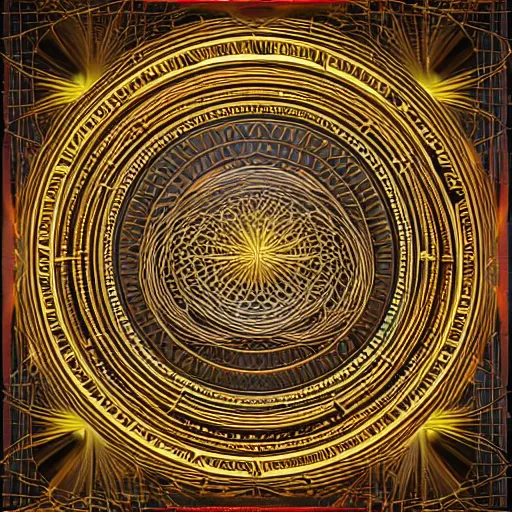 Image similar to gilded statue of sacred geometry, spirals and Pythagorean solids 8k HD