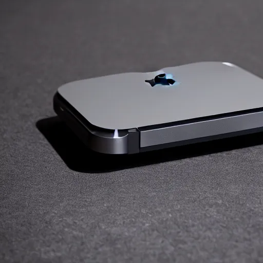 Image similar to if apple designed a game console, product photo, high octane, 4 k