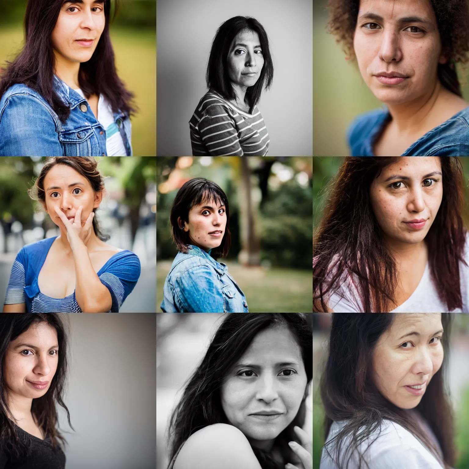 Prompt: a portrait photograph of 2 9 - year - old, buenos aires, argentinian, mother, canon 8 5 mm f 1. 2 photograph head and shoulders portrait