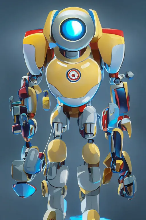 Image similar to metabots medabots medarotto medarot robot minimalist comics, behance hd by jesper ejsing, by rhads, makoto shinkai and lois van baarle, ilya kuvshinov, rossdraws global illumination ray tracing hdr radiating a glowing aura