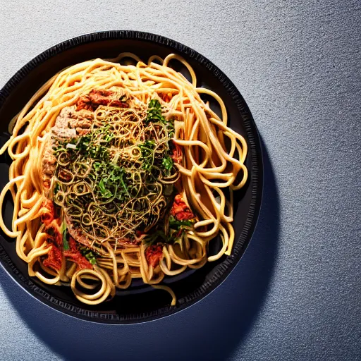 Image similar to uhd photo of olympic diver diving into a pool of spaghetti, uhd hyperdetailed photography