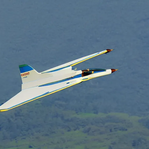 Image similar to supersonic biplane jet fighter