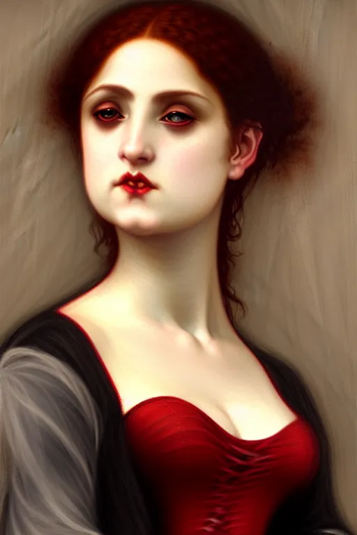 Image similar to victorian vampire, painting by rossetti bouguereau, detailed art, artstation