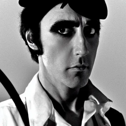 Prompt: Christopher Lee from The Clockwork Orange. Cinematic still