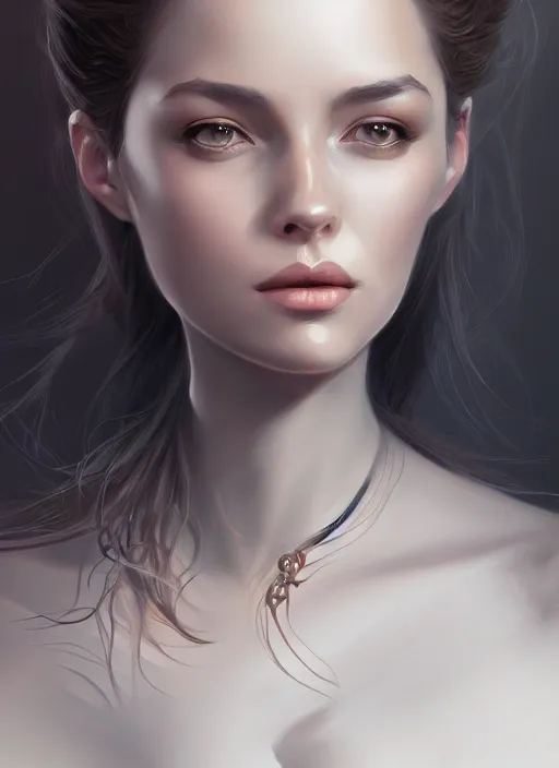 Image similar to portrait of female, intricate, elegant, highly detailed, digital painting, artstation, concept art, smooth, sharp focus, illustration