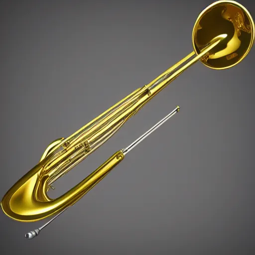 Prompt: 3D Model Trombone Trombone Trombone Trombone High Quality
