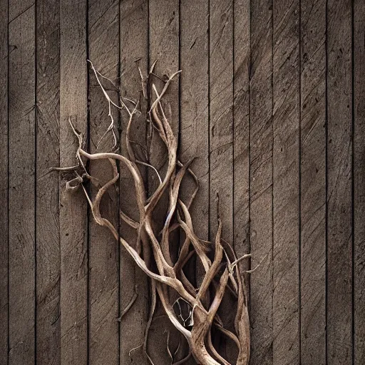 Prompt: apple wood with extraordinary style and details, full length, roots and particles, hq, photography, hq, octane render