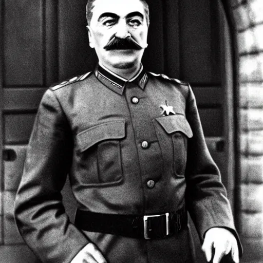 Image similar to “Joseph Stalin is the prime minister of modern Spain, 50mm portait photograph”