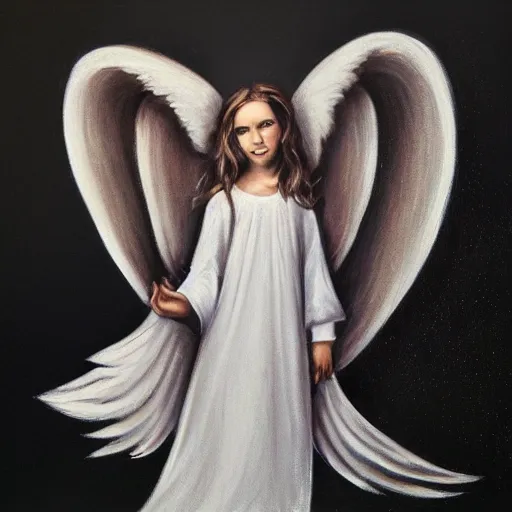 Prompt: angel, character portrait by Alexandra Purtan