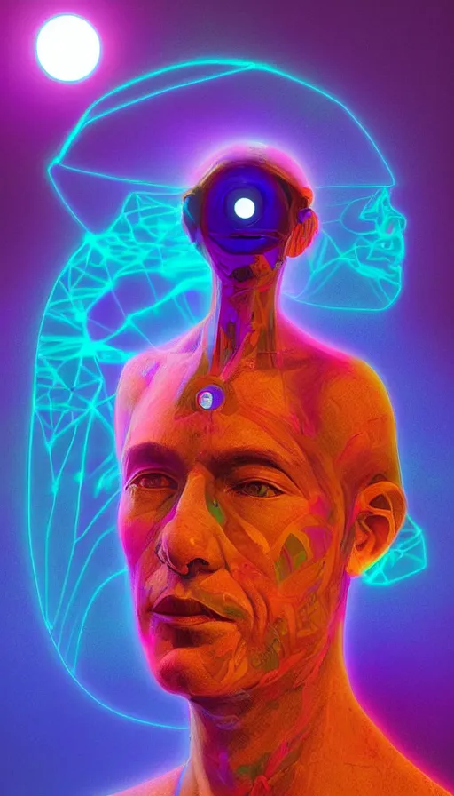 Prompt: portrait of a digital shaman, by beeple