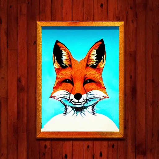 Prompt: fox running through the woods, pop art, high definition