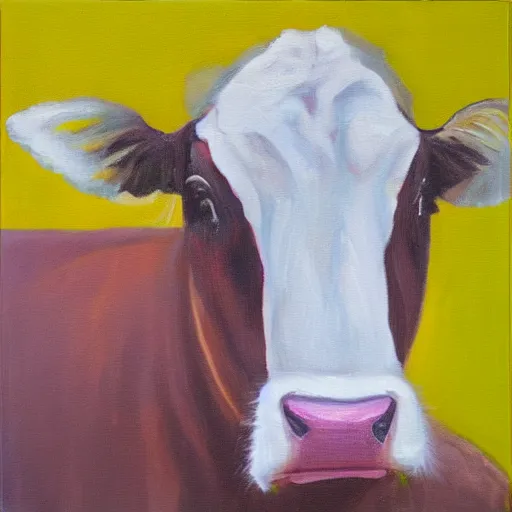 Image similar to “cow in store oil on canvas”