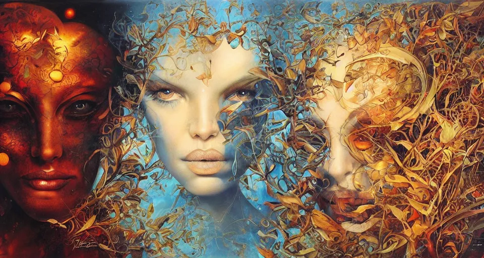 Image similar to the two complementary forces that make up all aspects and phenomena of life, by Karol Bak