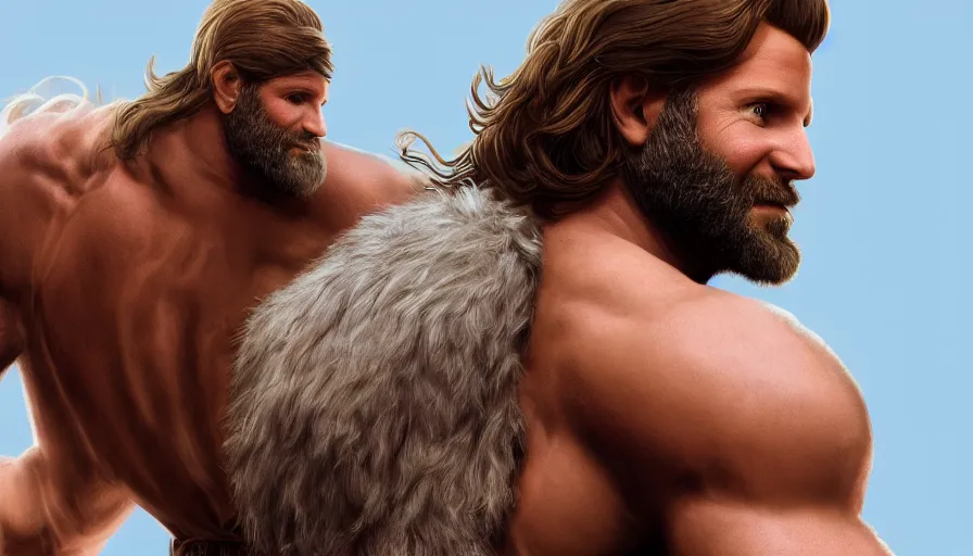 Prompt: Bradley Cooper is Hercules, hyperdetailed, artstation, cgsociety, 8k