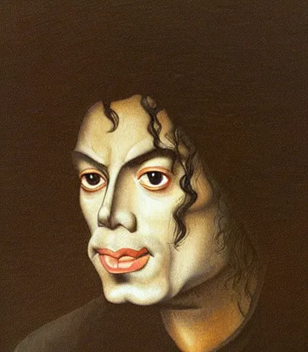 Image similar to portrait of michael jackson by hieronymus bosch, high quality, high detail