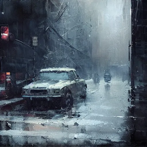 Prompt: hugh jackman as joel in the last of us, highly detailed jeremy mann painting