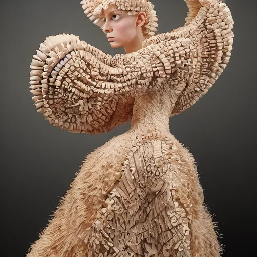 Prompt: ballet costumes in the style of Iris Van harpen ,hyperrealistic,organic, futuristic,ultra detailed