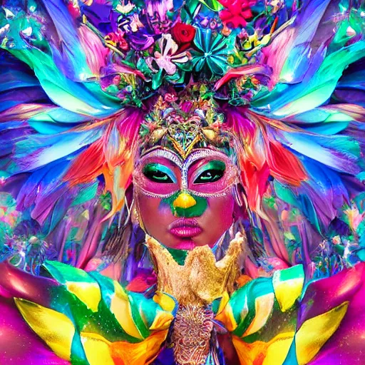 Prompt: an intricately decorated, colorful, mysterious, beautiful carnival hosted by fairies, realistic fantasy illustration