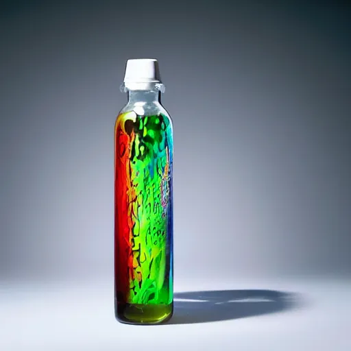 Image similar to liquid universe inside a bottle