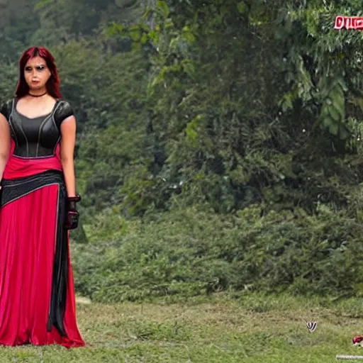 Image similar to Anushka as black widow