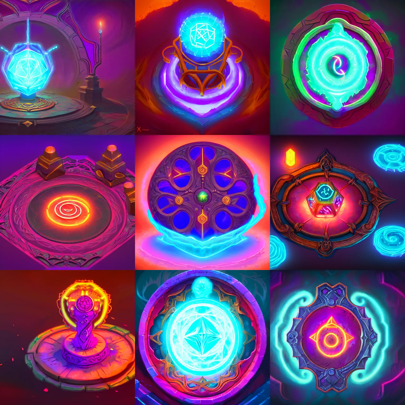 Prompt: glowing mage spell skill icon, d & d, gloomhaven, matte painting rpg skill concept art, art nouveau, swirly vibrant color lines, fantastically gaudy, aesthetic octane render, 8 k hd resolution, by ilya kuvshinov and cushart krentz and gilleard james