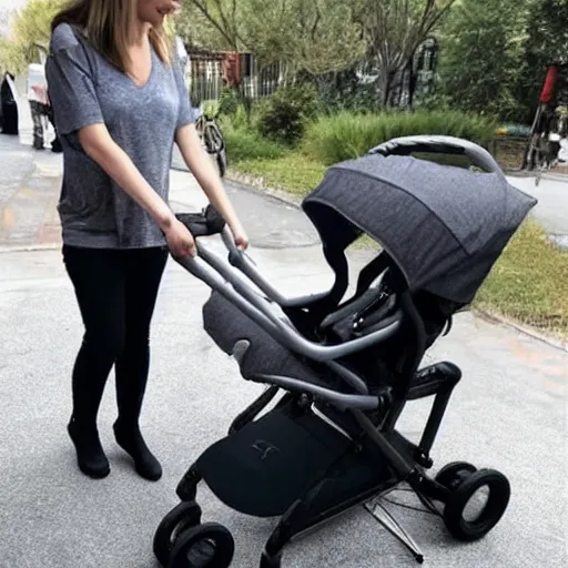 Image similar to tesla baby stroller