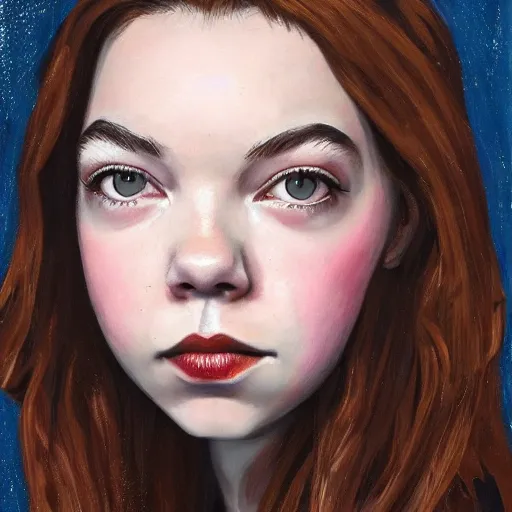 Prompt: stylized portrait of Anya Taylor-joy