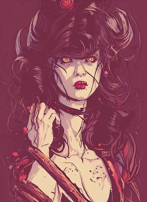 Image similar to beautifull succubus, cute face. dark fantasy, d & d, artstation, art by petros afshar, tom whalen, laurie greasley and greg rutkowski and ilya kuvshinov