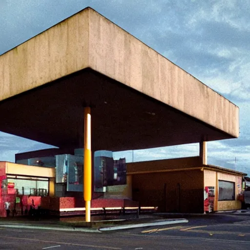 Image similar to Brutalist McDonalds