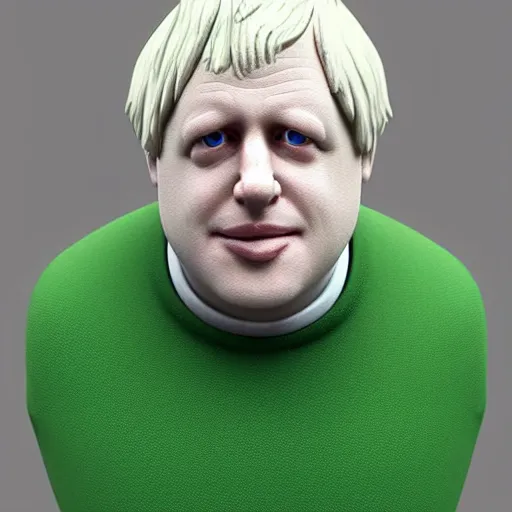 Prompt: Boris Johnson figurine, detailed product photo, high quality, soft, 3d render