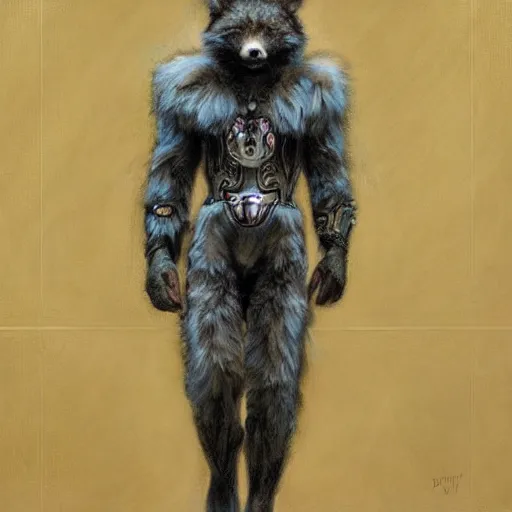 Image similar to Furry suit, portrait art by Donato Giancola and James Gurney, digital art, trending on artstation