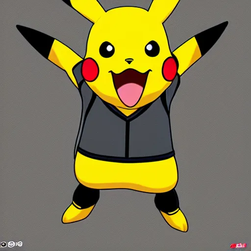 Image similar to pikachu with muscles, muscles, realistic, 4 k, photographic