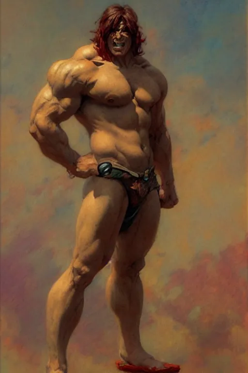 Image similar to male, monster, character design, painting by gaston bussiere, katsuya terada, frank frazetta, tom of finland, trending on artstation