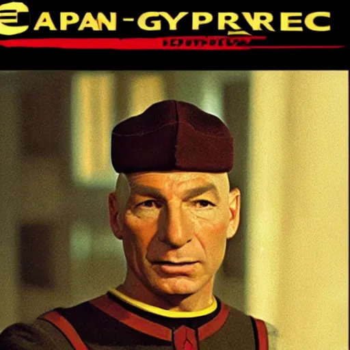 Prompt: captain jean - luc picard in ancient egypt