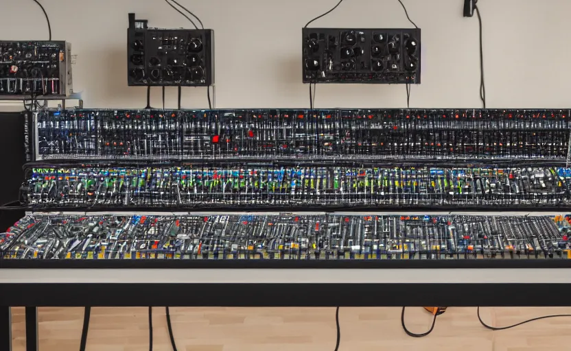 Image similar to the most epic eurorack modular synthesizer of all time