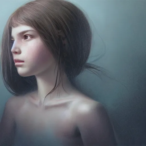 Prompt: highly detailed portrait of a girl, stephen bliss, unreal engine, greg rutkowski, ilya kuvshinov, ross draws, hyung tae and frank frazetta, tom bagshaw, tom whalen, nicoletta ceccoli, mark ryden, earl norem, global illumination, god rays