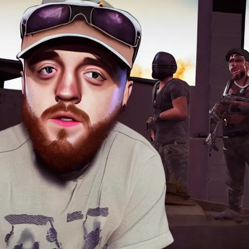 Prompt: mac miller, in pubg