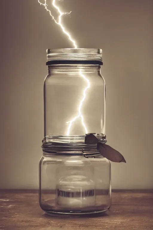 Image similar to jar of lightning studio photography