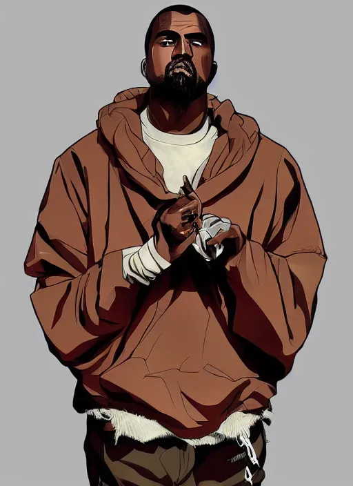 Image similar to kanye west manga cover, detailed, intricate colors, artstation trending, akira