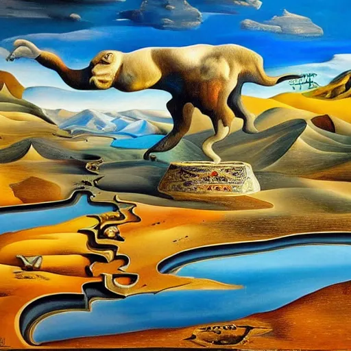 Image similar to kurdistan painted by salvador dali, highly detailed, insanely intricate, award winning art, trending on artstation