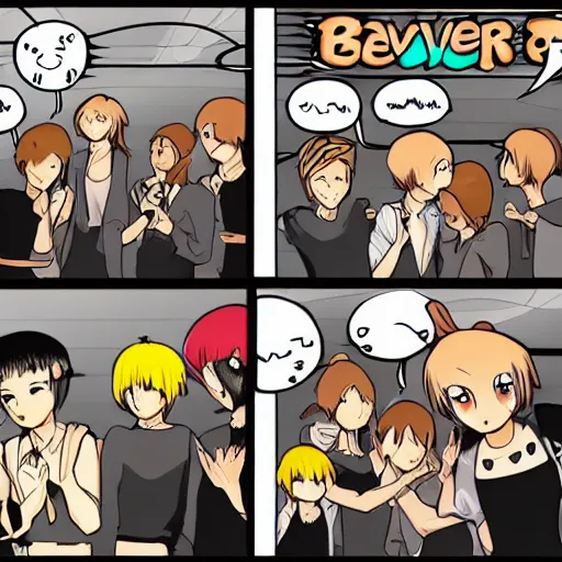 Prompt: beaver at a party. anime style